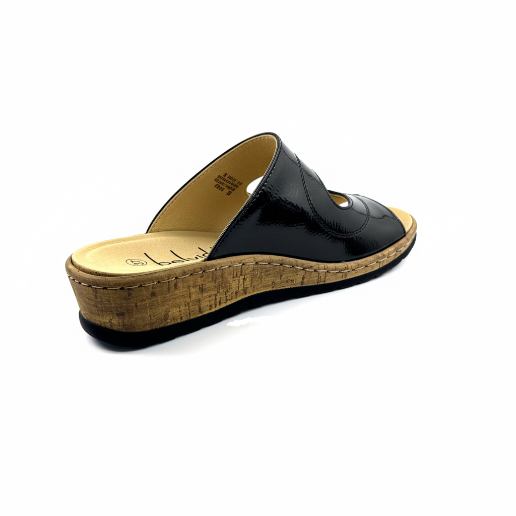 Chinelo Belvida 43.452 preto vista lateral