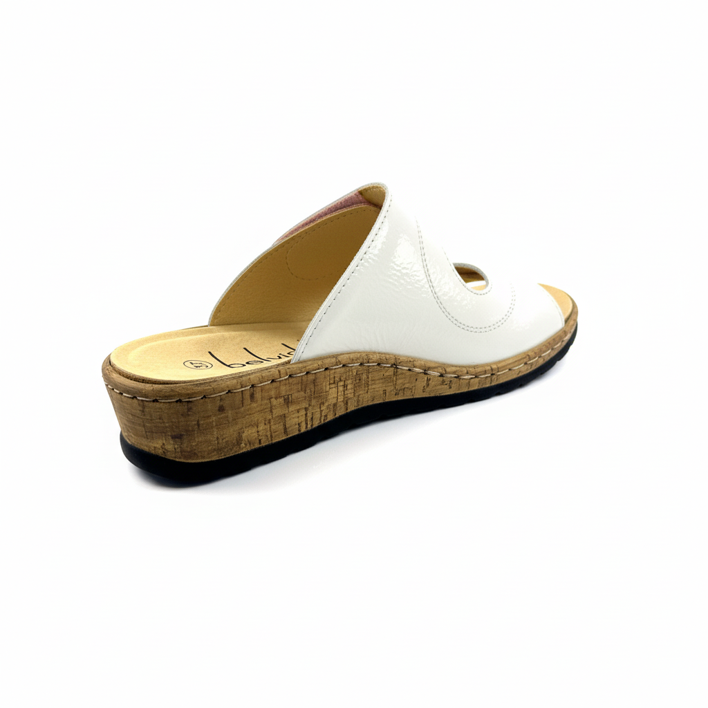 Chinelo Belvida 43.452 branco vista lateral