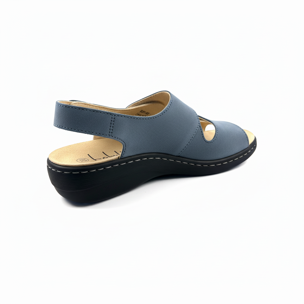 Sandália Belvida 48.207 azul vista lateral