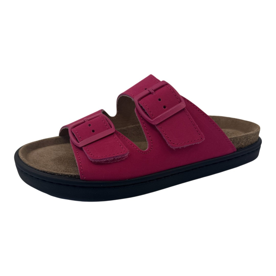 Bio Chinelo 36.049 — Nobuck fúcsia — vista do lado oposto