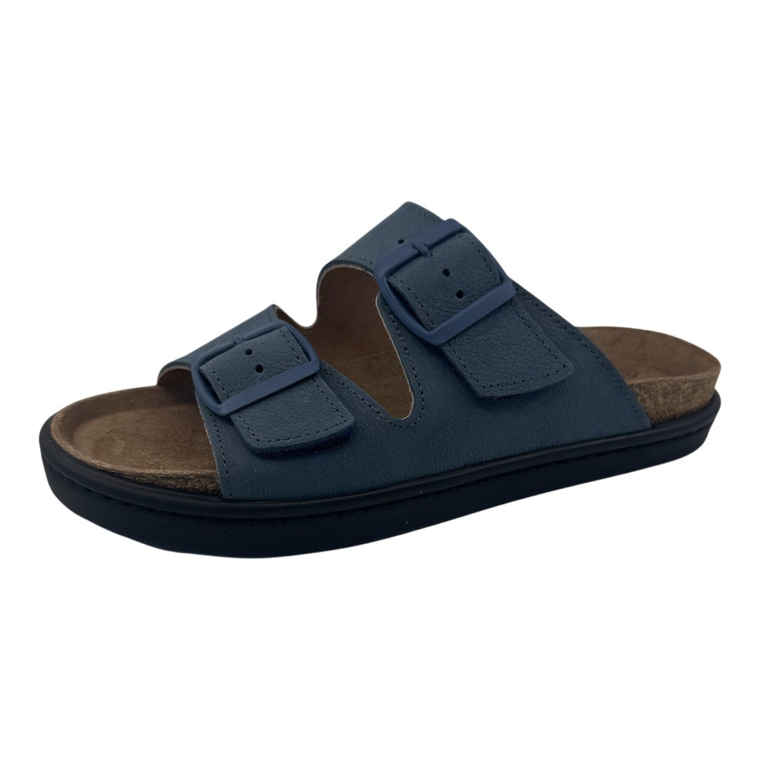 Bio Chinelo 36.049 — Pele azul-marinho — vista do lado oposto