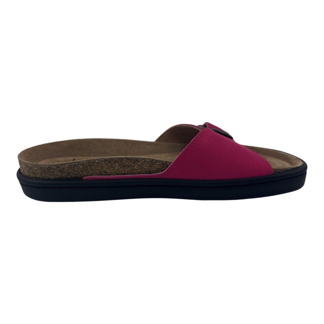 Bio Chinelo 36.013 — Nobuck fúcsia — vista lateral