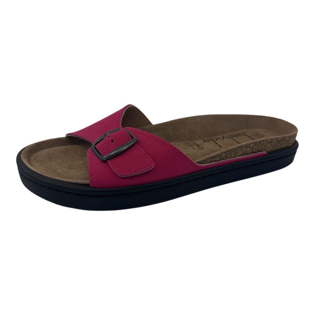 Bio Chinelo 36.013 — Nobuck fúcsia — vista do lado oposto