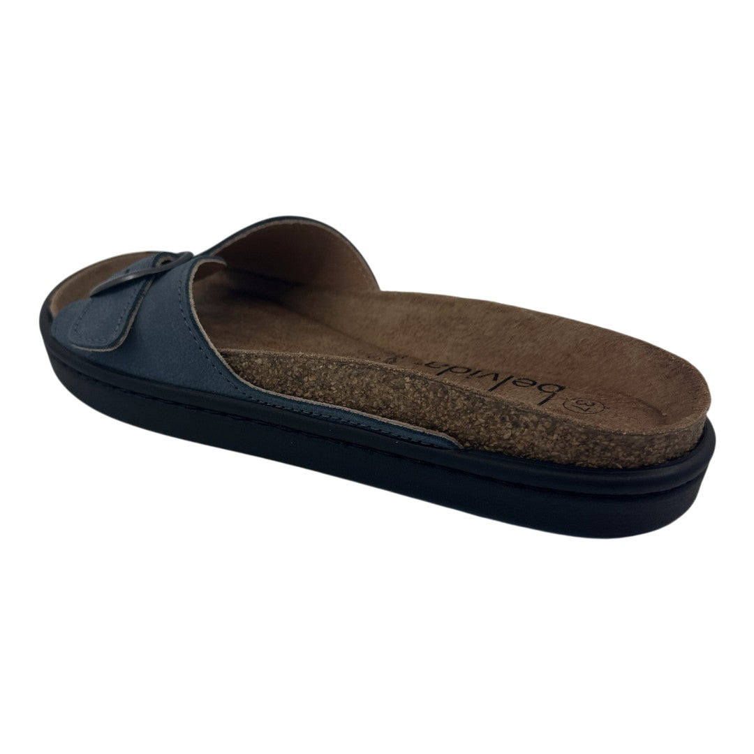 Bio Chinelo 36.013 — Pele azul-marinho — vista traseira