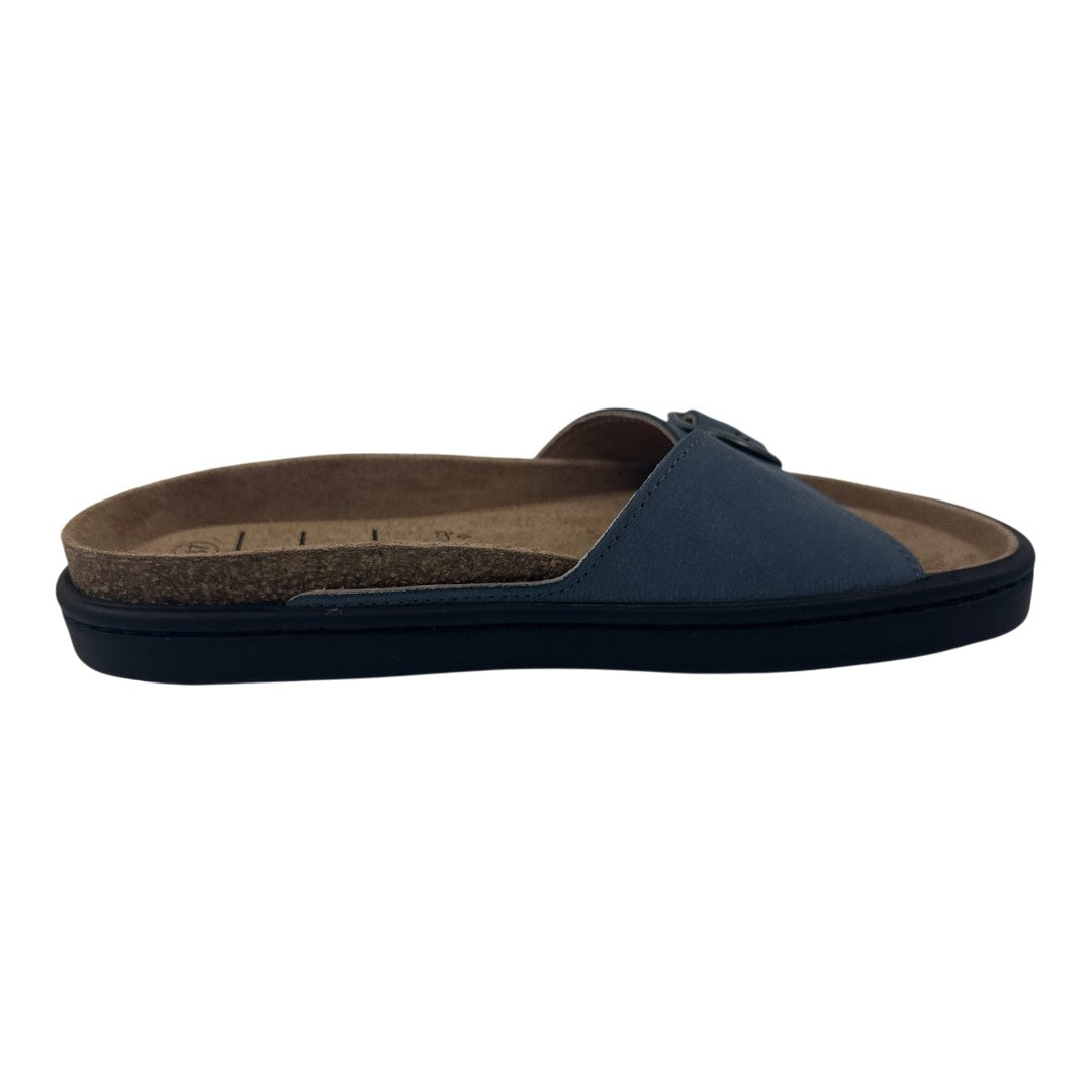 Bio Chinelo 36.013 — Pele azul-marinho — vista lateral