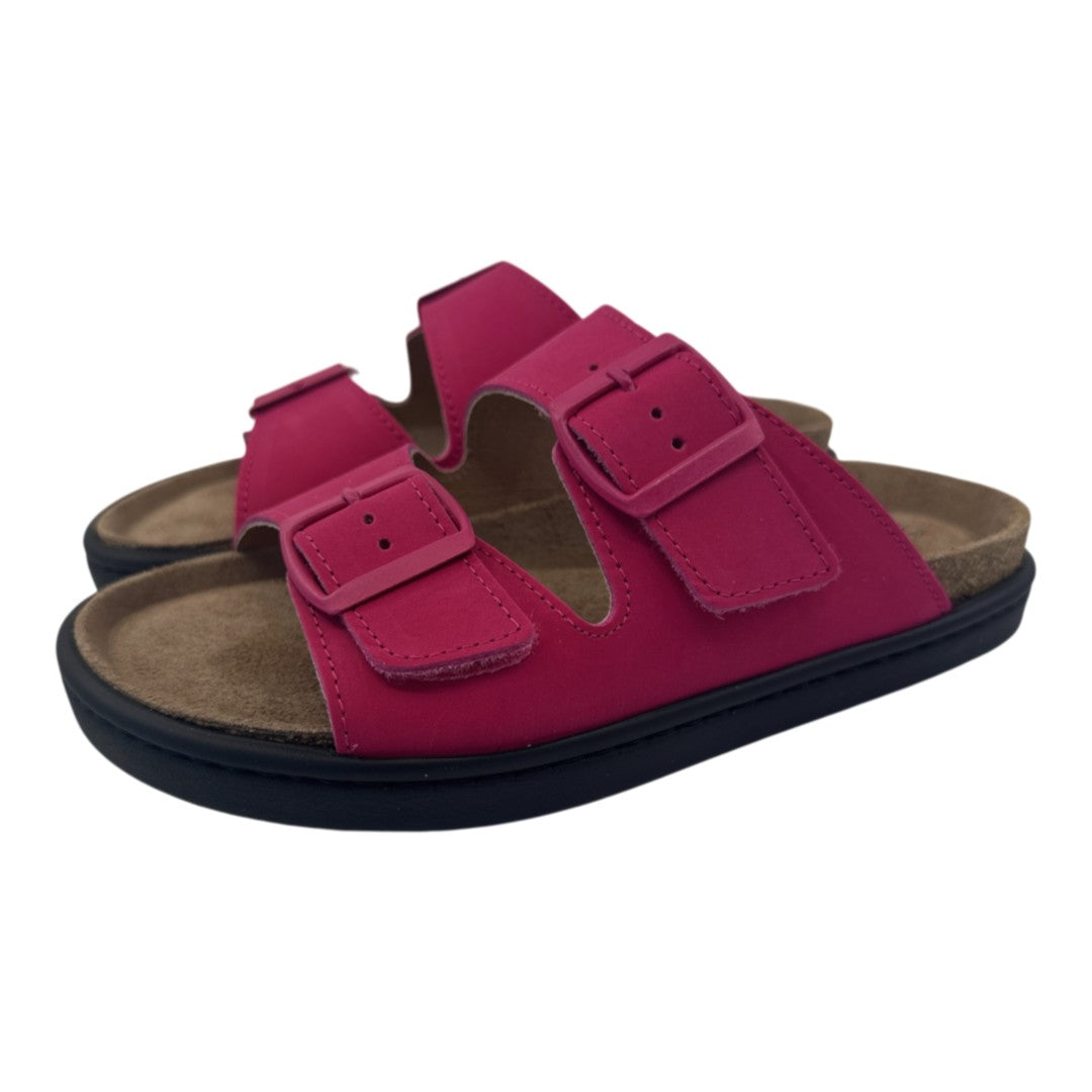 Bio Chinelo 36.049 — Nobuck fúcsia — vista em perspetiva