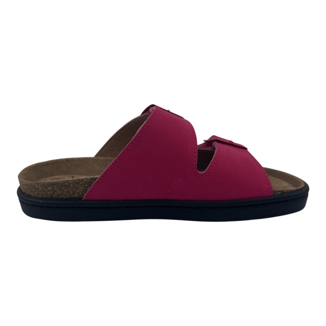 Bio Chinelo 36.049 — Nobuck fúcsia — vista lateral