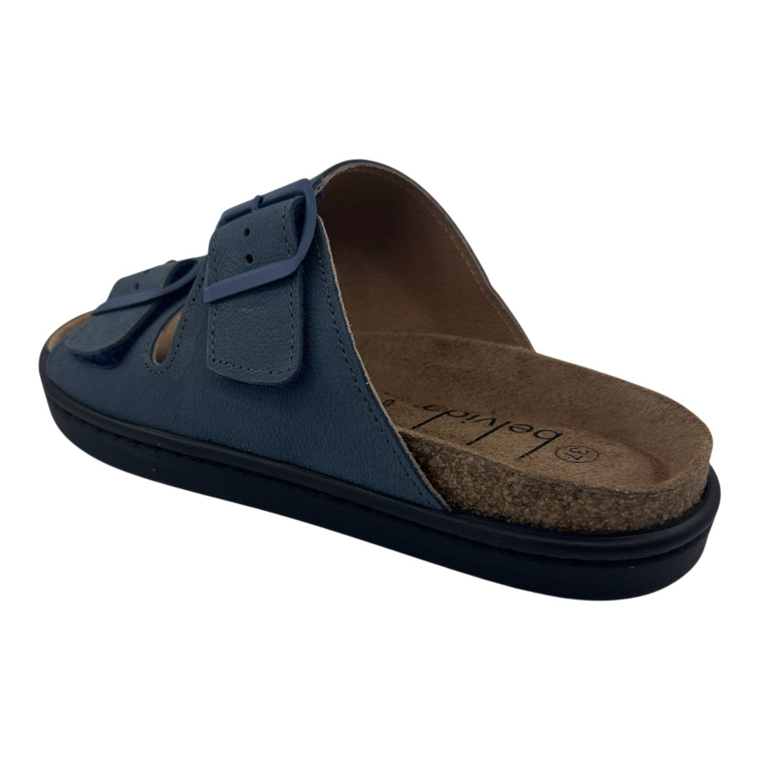 Bio Chinelo 36.049 — Pele azul-marinho — vista traseira