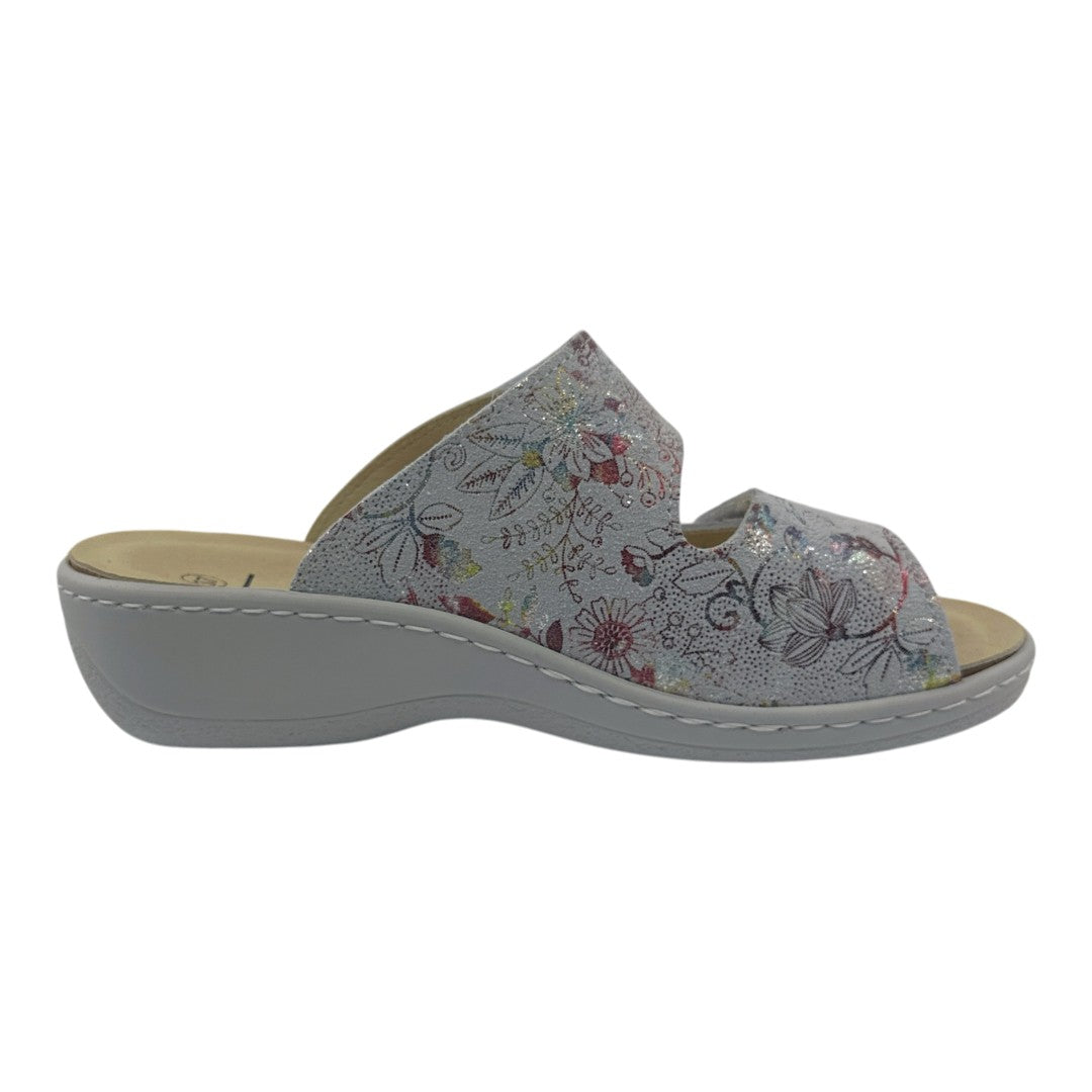Chinelo Belvida 42.410, cor multicolor, vista lateral interior.