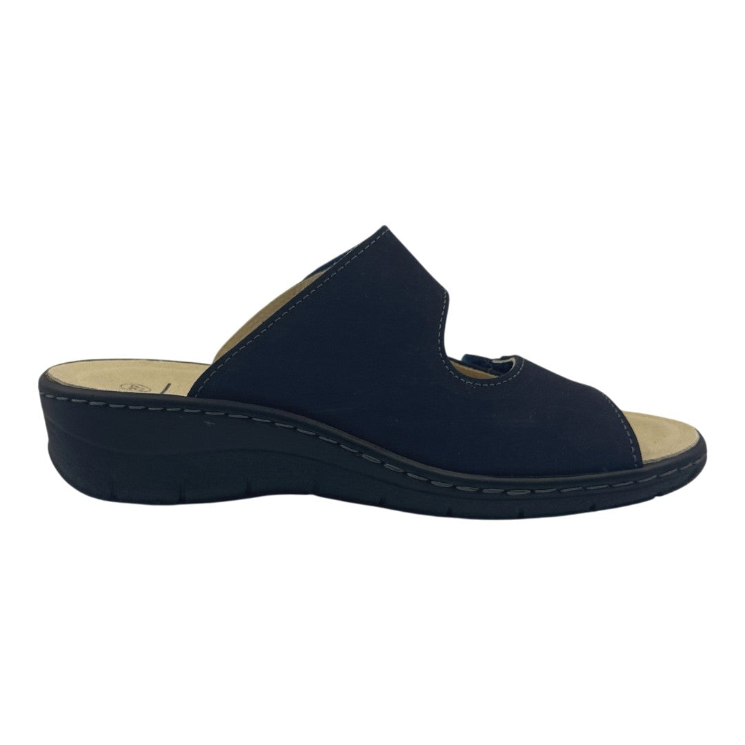 Chinelo Belvida 45.463, cor azul-marinho, vista lateral interior.