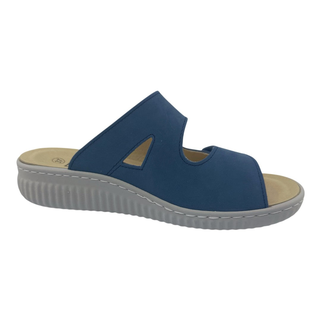 Chinelo Belvida 47.403, cor azul, vista lateral interior.