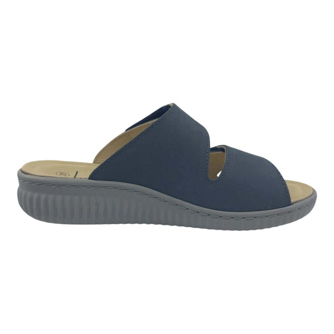 Chinelo Belvida 47.412, cor azul-marinho, vista lateral interior.