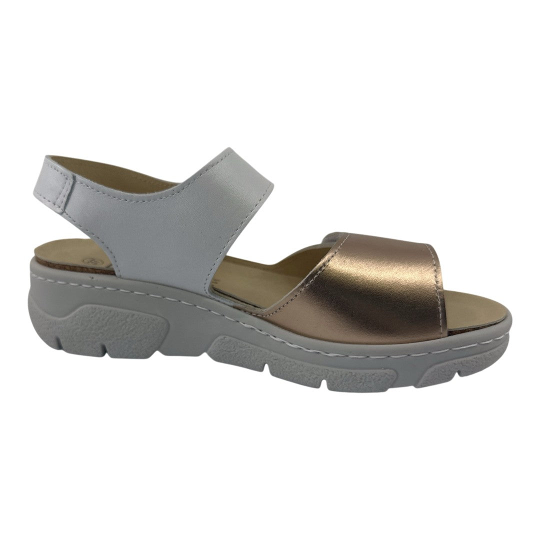 Maggie Sandália 81.008 — Branco. Laminado Eclipse/Shine — vista traseira