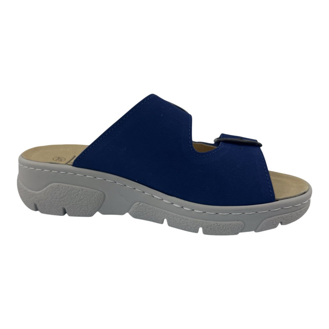 Maggie Chinelo 81.010 — Nobuck azul — vista lateral