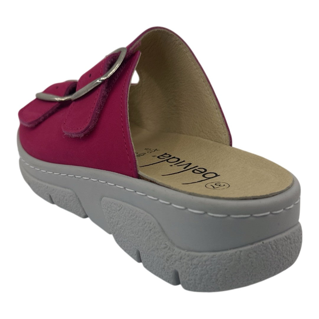 Maggie Chinelo 81.010 — Nobuck fúcsia — vista traseira