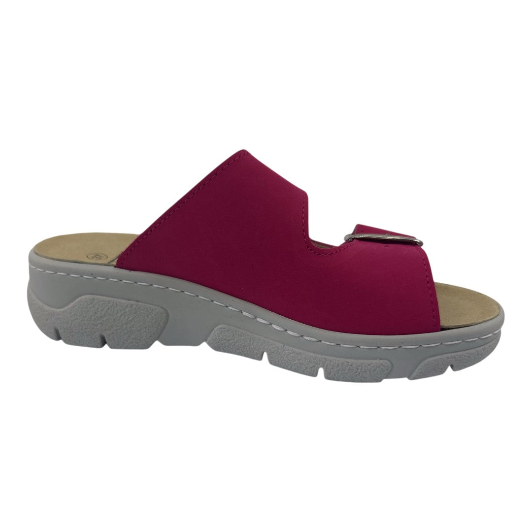 Maggie Chinelo 81.010 — Nobuck fúcsia — vista lateral