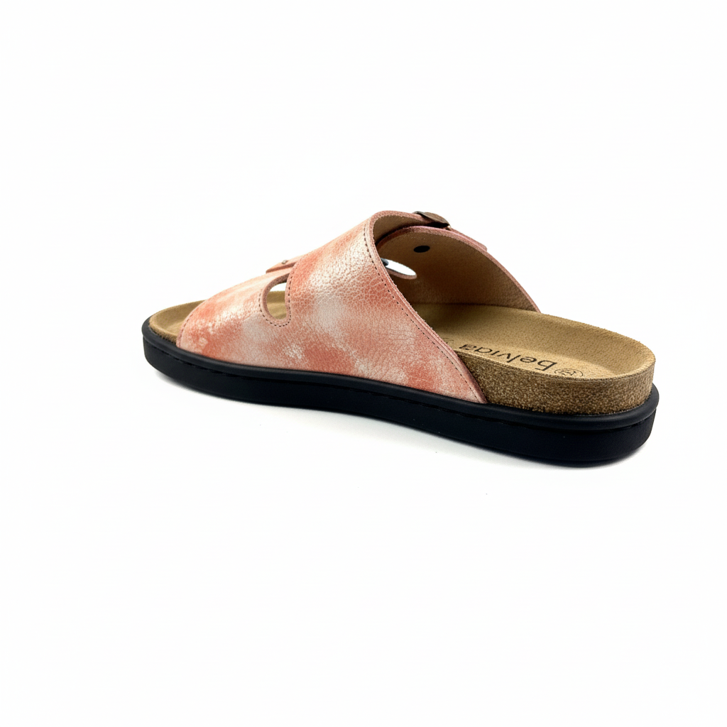Chinelo Bio Belvida 36.049 salmão vista lateral
