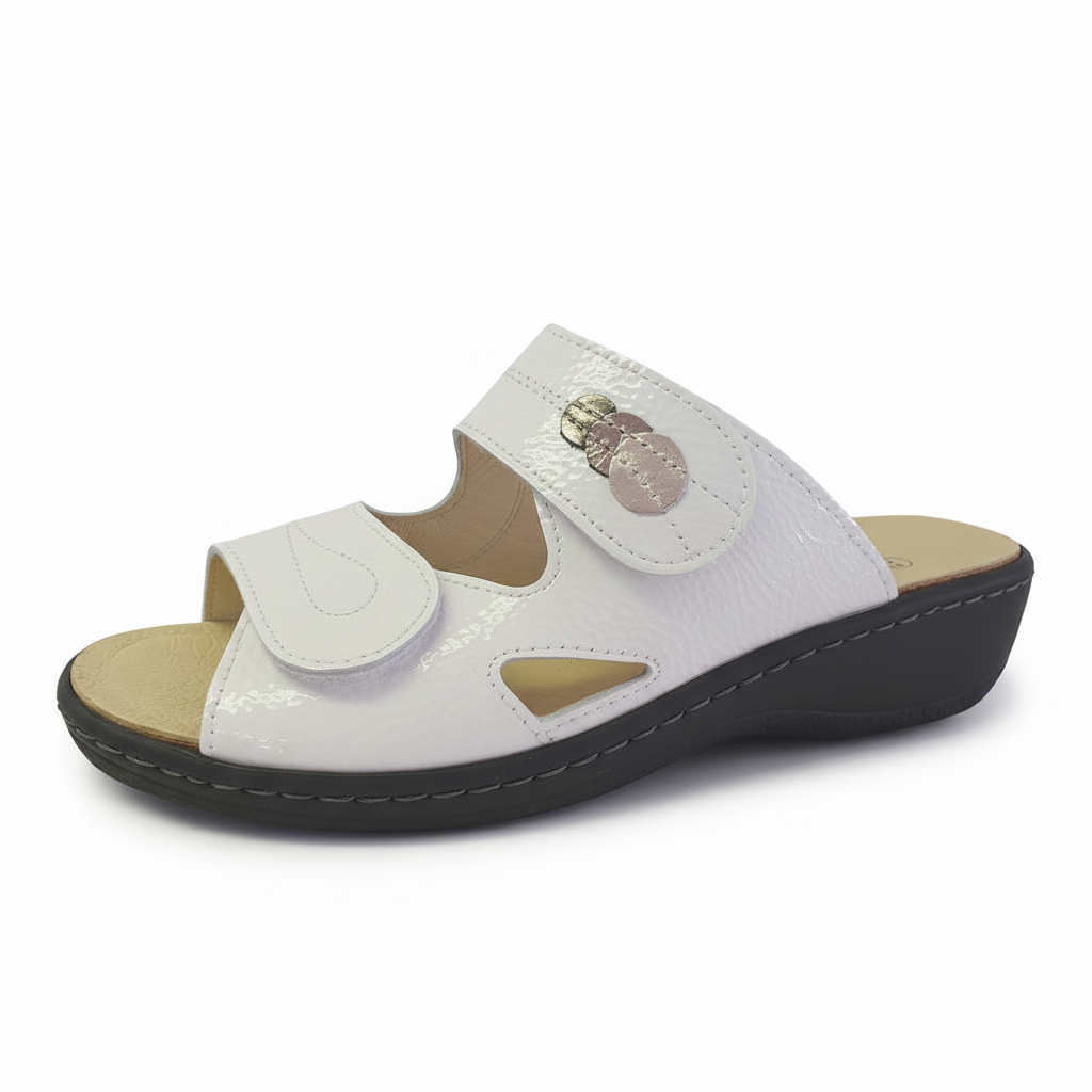 Chinelo Ana Belvida 42.452, cor bege taupe, vista principal.