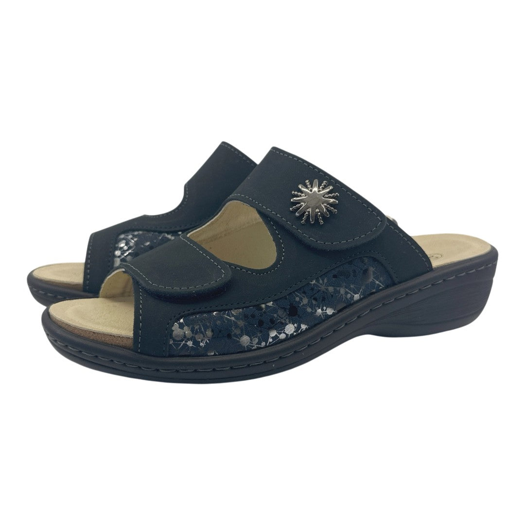 Chinelo Belvida 10.300, cor azul-marinho, par em perspetiva.