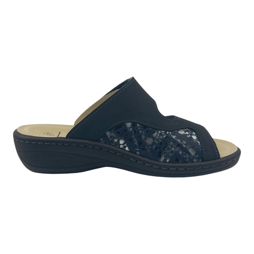 Chinelo Belvida 10.300, cor azul-marinho, vista do lado oposto.