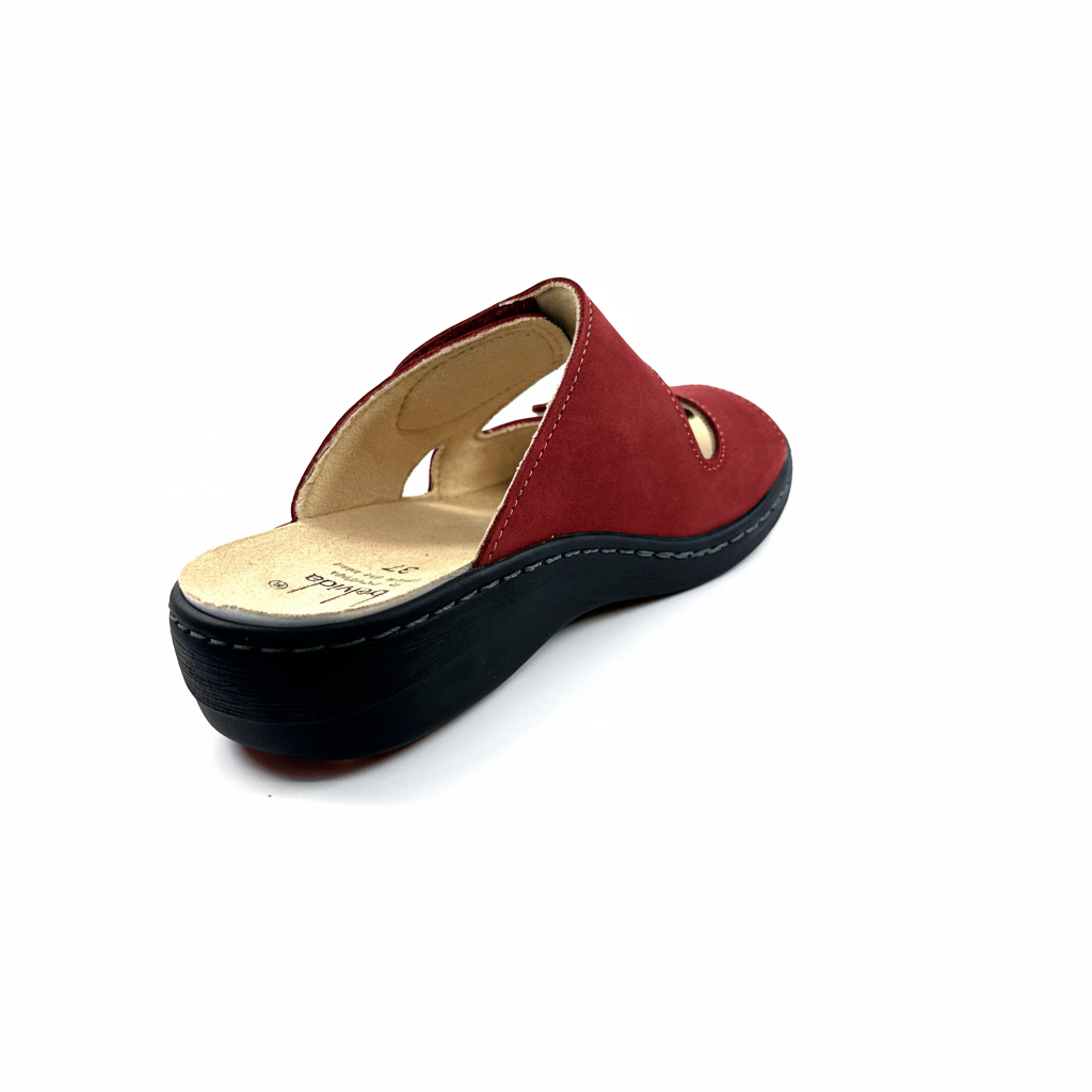 Chinelo Belvida 48.052 tinto vista traseira