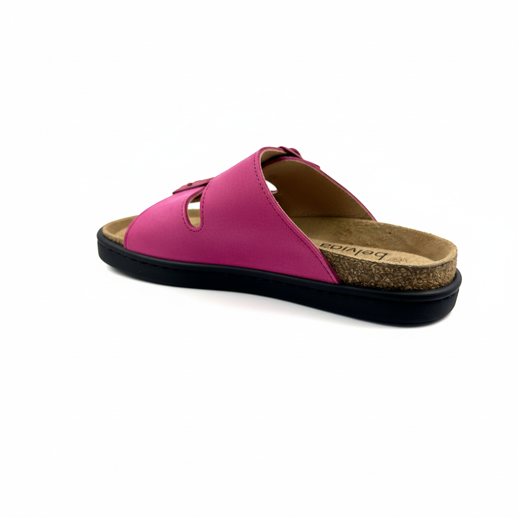 Chinelo Bio Belvida 36.049 fúcsia vista lateral