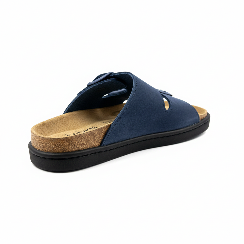 Chinelo Bio Belvida 36.049 azul marinho vista lateral